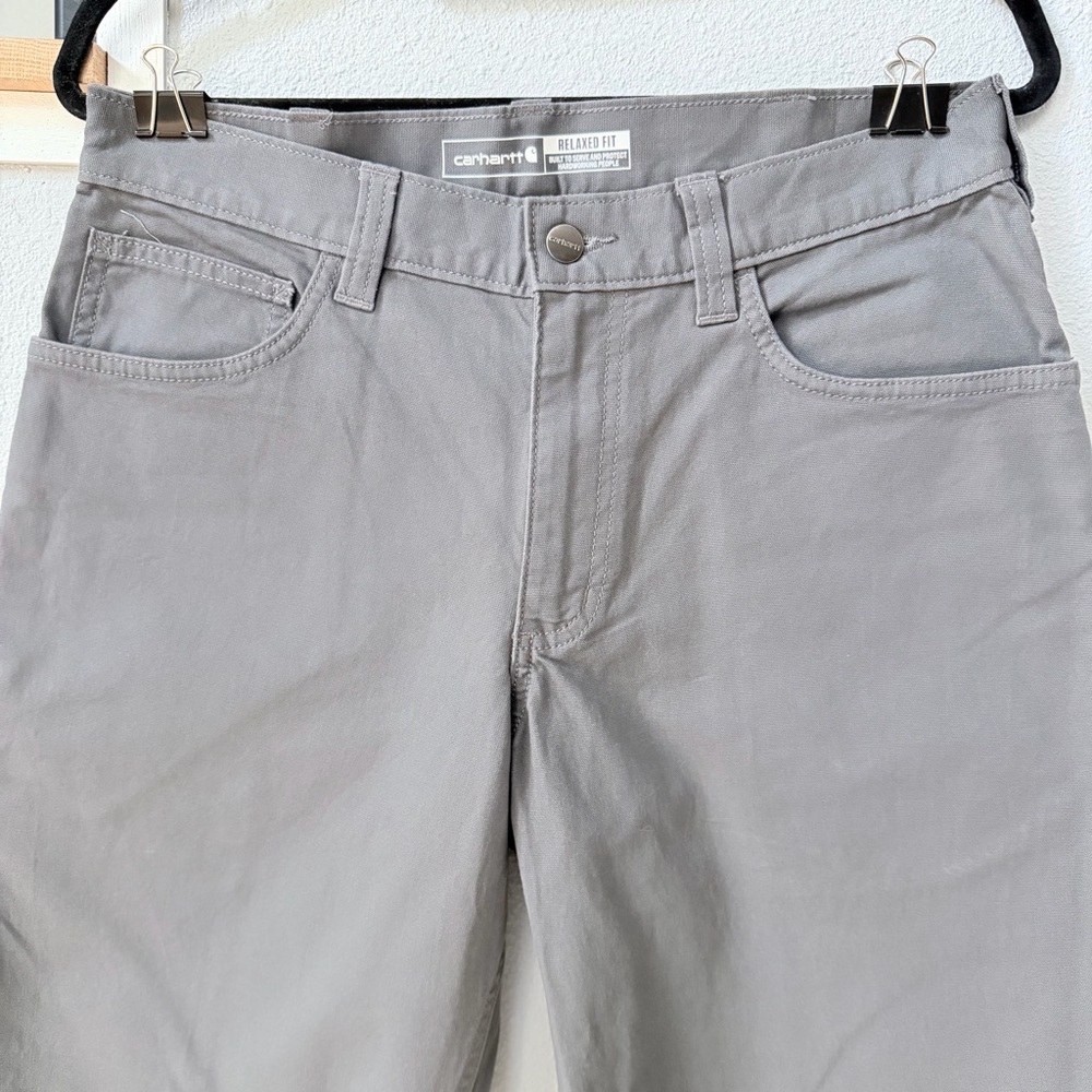 NWT Carhartt Men's Straight Relaxed Fit Gray Jeans - Picture 2 of 15